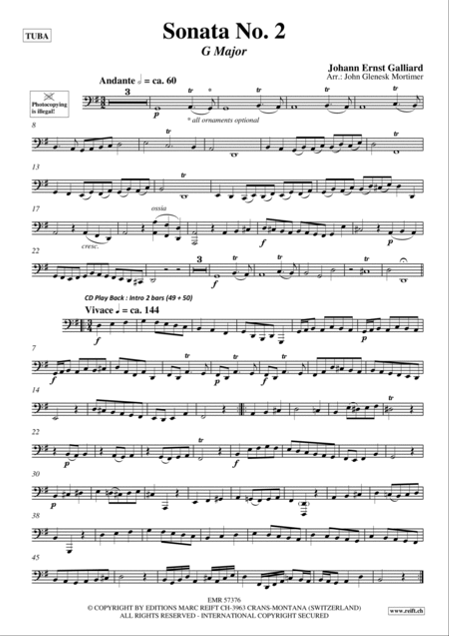 Sonata No. 2 Tuba scores gallery preview page 3