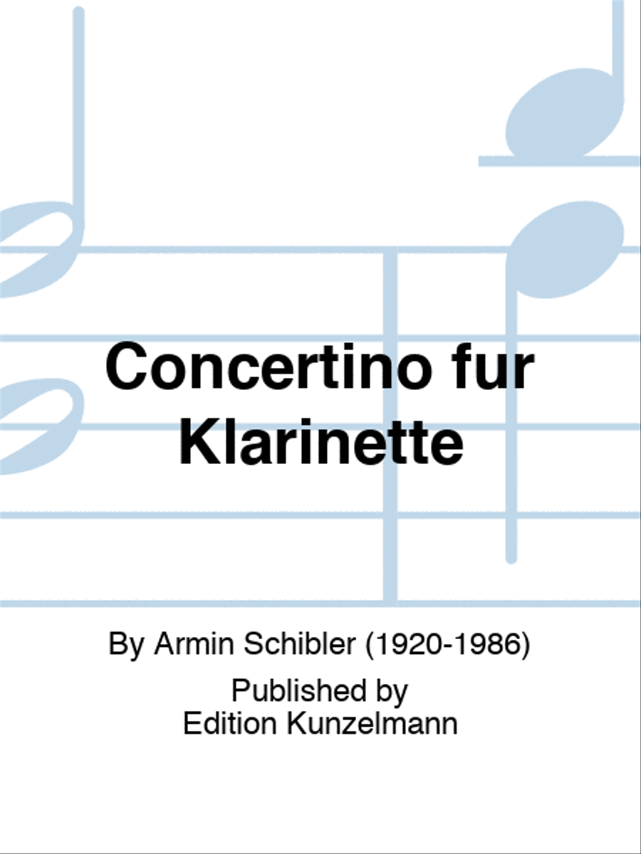 Concertino for clarinet Clarinet scores gallery preview page 1