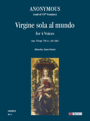 Book cover for Virgine sola al mundo (ms. VEcap 758 cc. 36v-38r) for 4 Voices