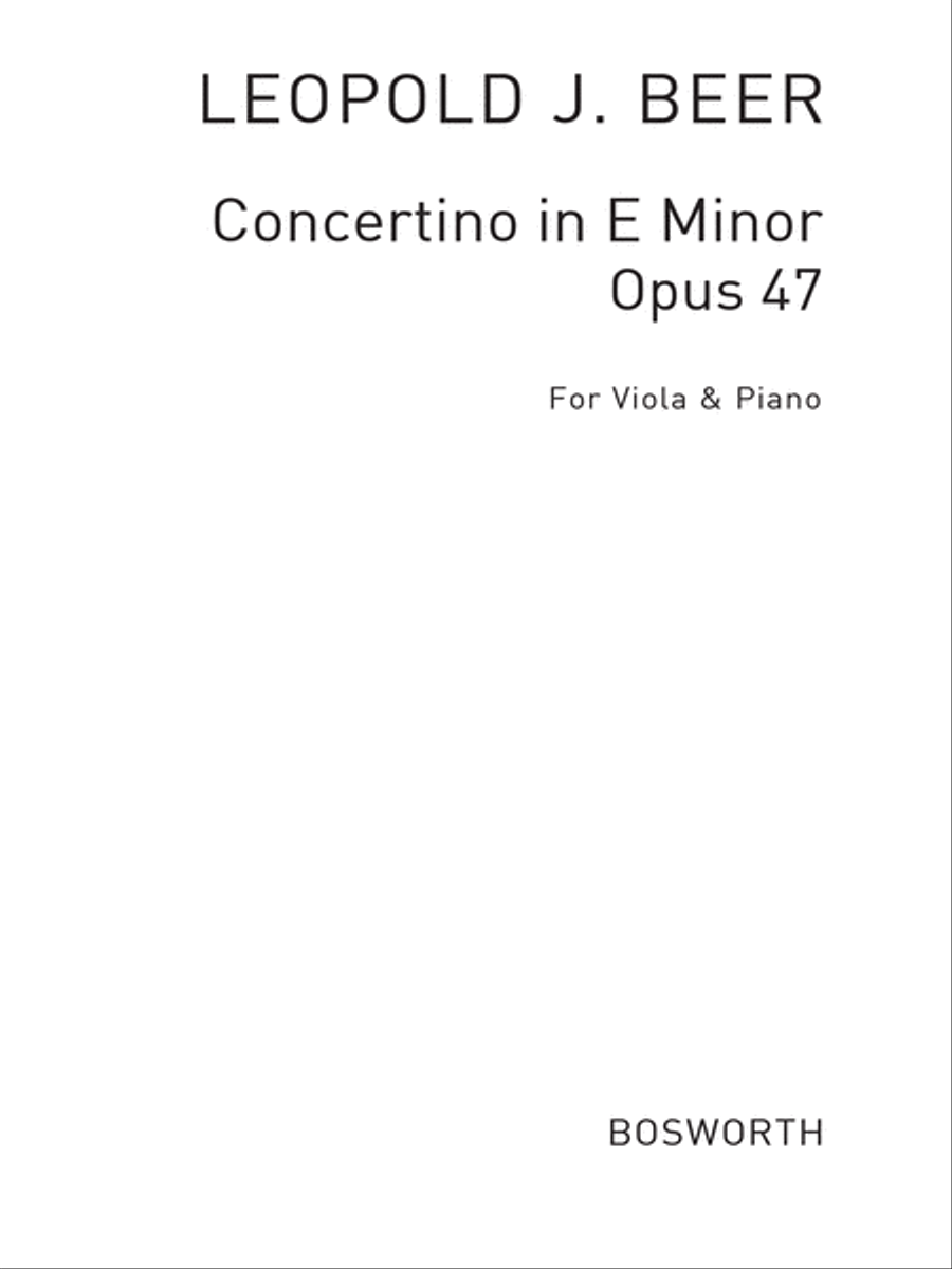 Concertino In E Minor Op. 47 Piano Accompaniment scores gallery preview page 1