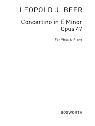 Book cover for Concertino In E Minor Op. 47