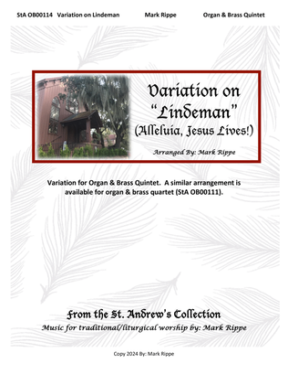 Book cover for Variation on "Lindeman" (Alleluia, Jesus Lives!) StA OB00114