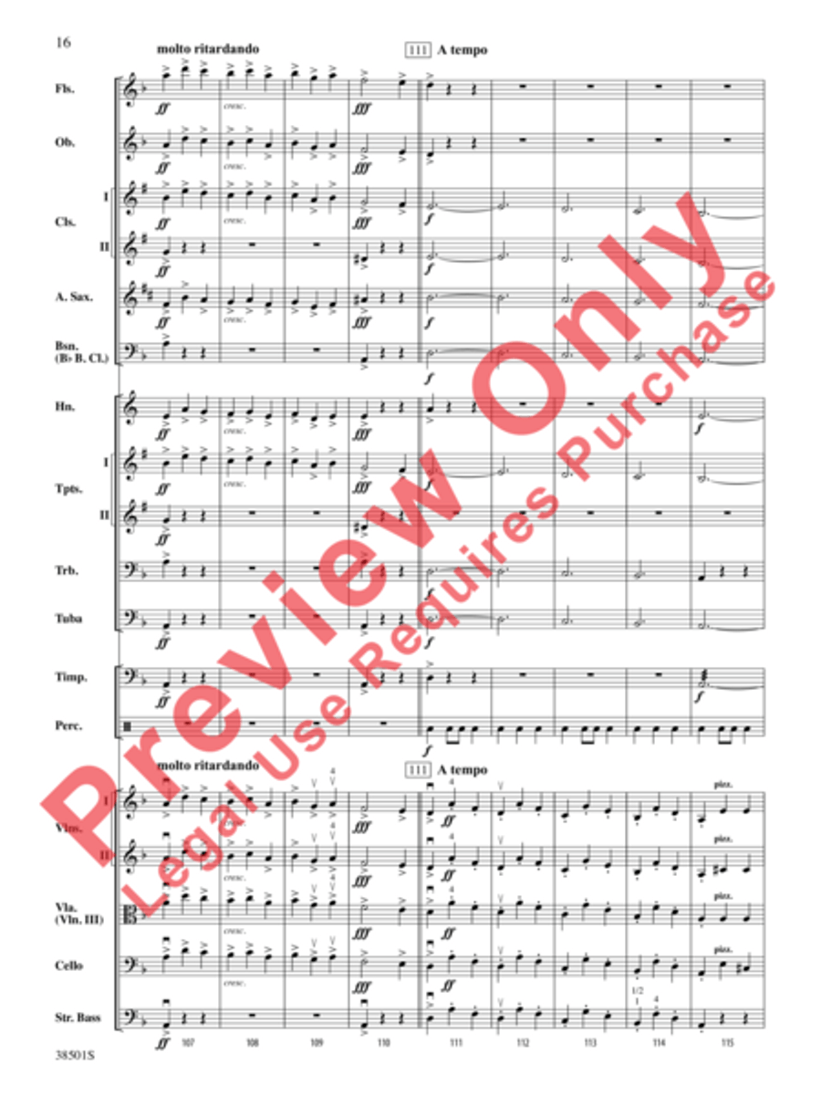 Aragonaise from Carmen Full Orchestra scores gallery preview page 17
