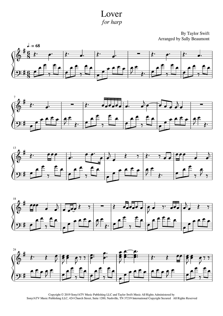 Lover Harp scores gallery preview page 1