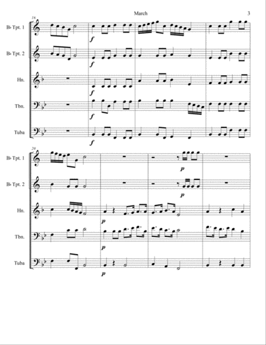 March for Brass Quintet Brass Quintet scores gallery preview page 4