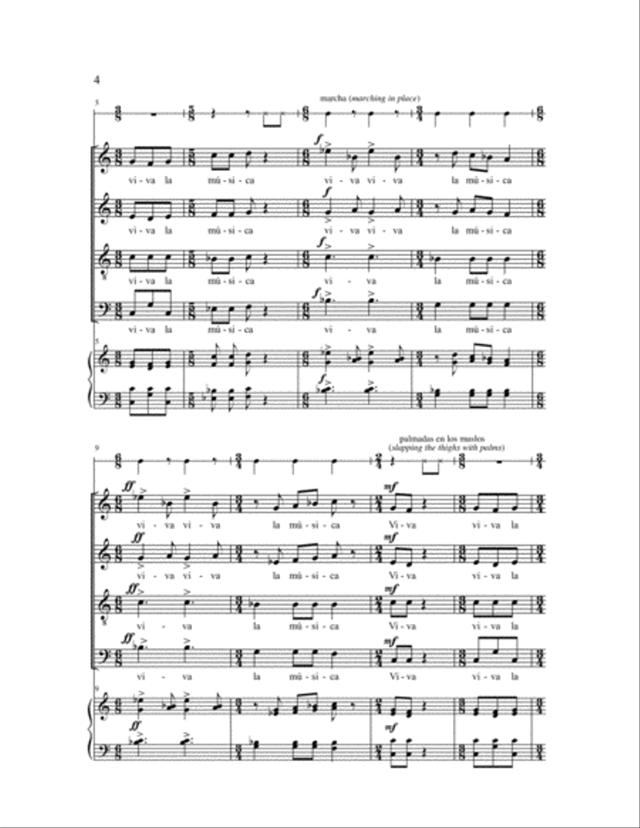 Viva la Musica 4-Part scores gallery preview page 8