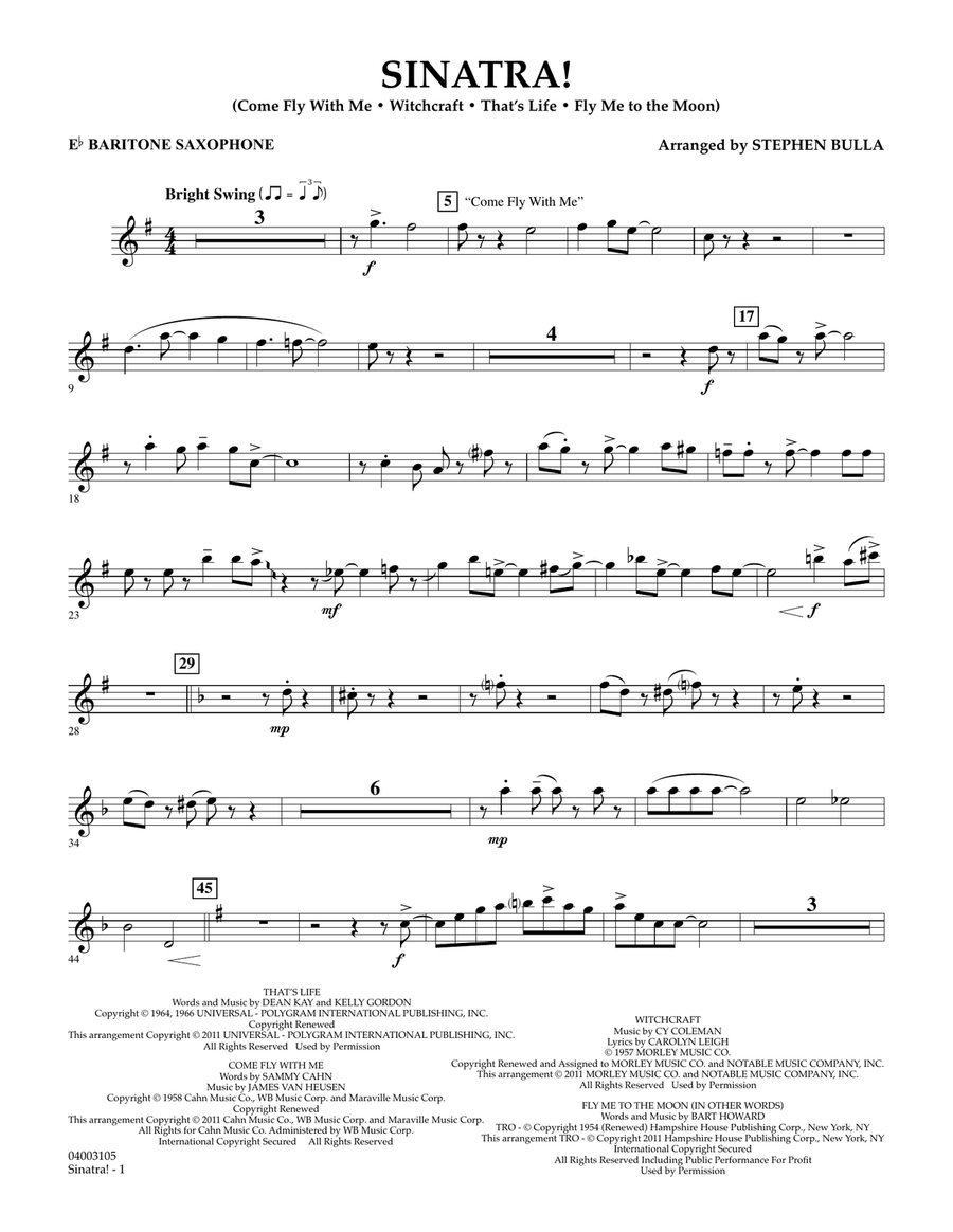 Sinatra! - Eb Baritone Saxophone