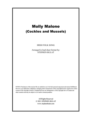 Book cover for Molly Malone (Cockles and Mussels) - Lead sheet (key of E)