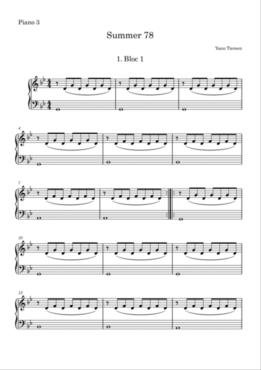 Summer 78 Easy Piano scores gallery preview page 3