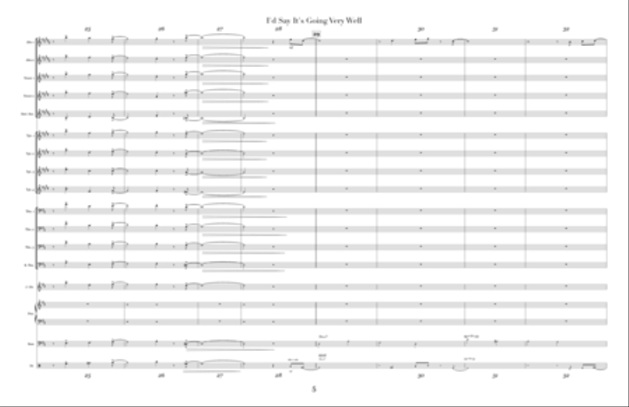 I'd Say It's Going Very Well Jazz Ensemble scores gallery preview page 5