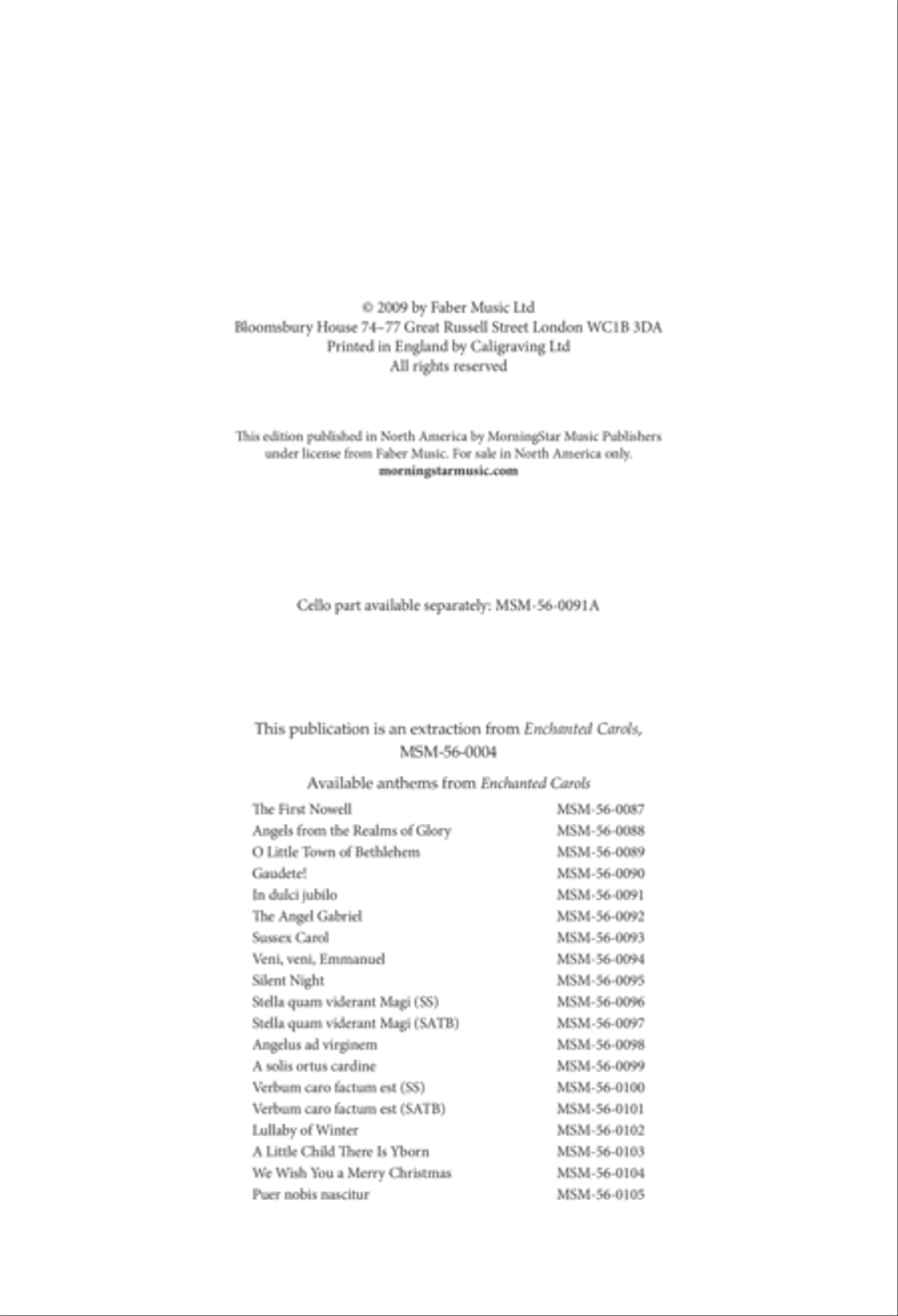 In dulci jubilo from Enchanted Carols Divisi scores gallery preview page 2
