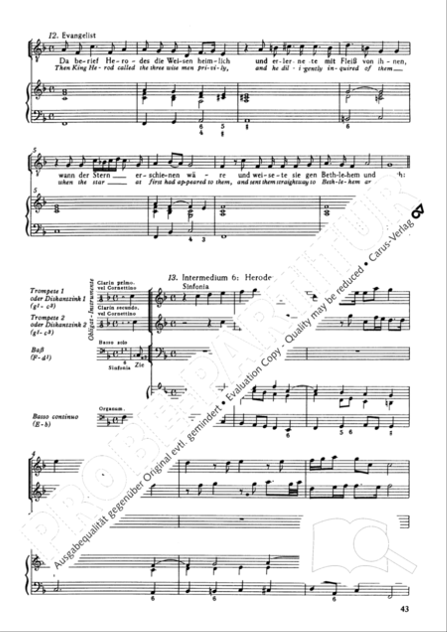 Christmas History (Weihnachts-Historie, SWV 435) Score scores gallery preview page 42