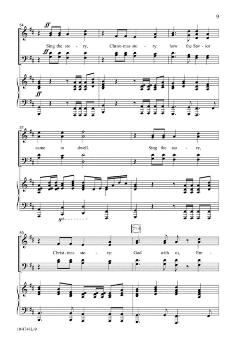 Sing Again the Christmas Story 4-Part scores gallery preview page 9