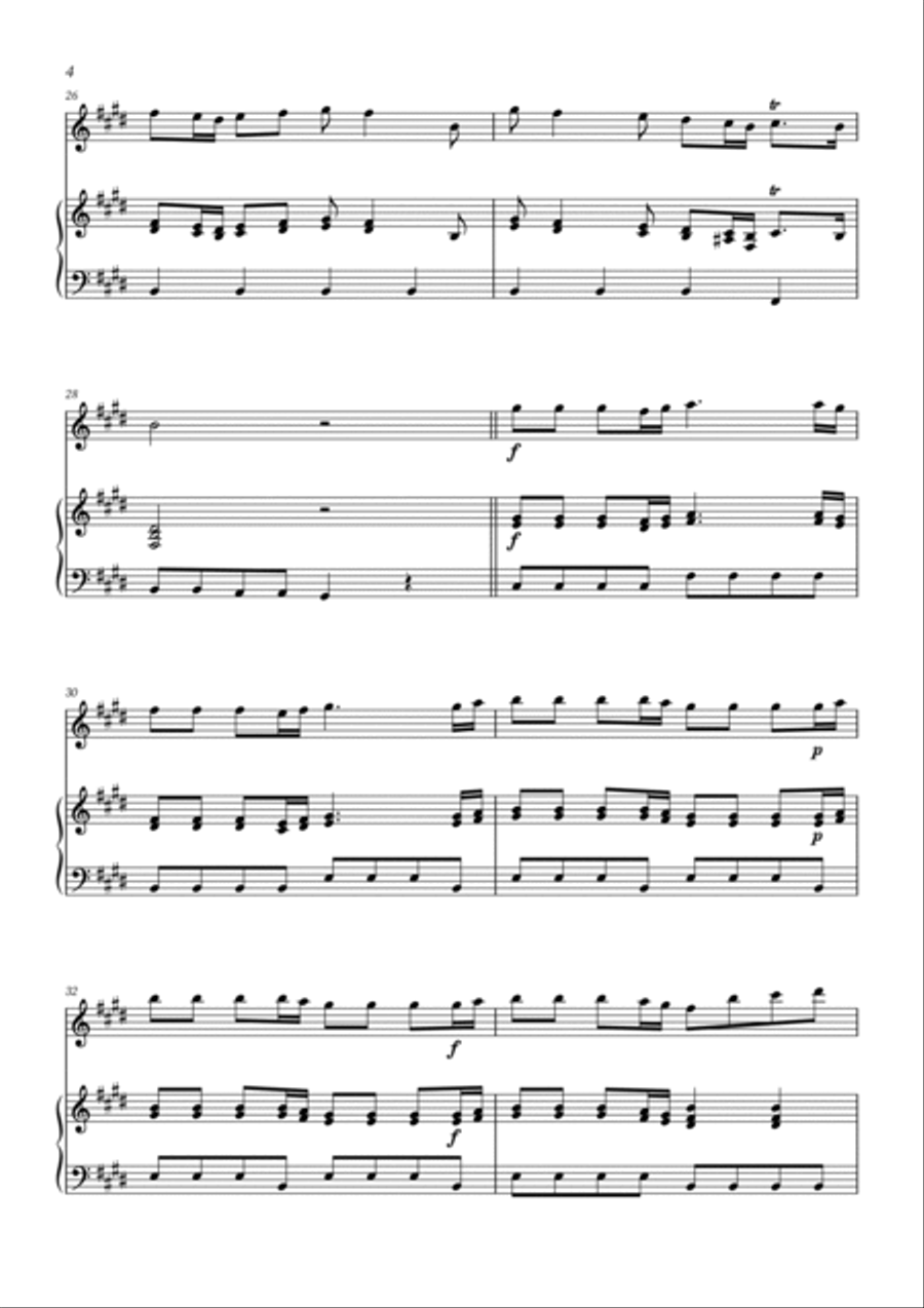 Spring - The Four Seasons for Violin and Piano (E Major) Violin Solo scores gallery preview page 4