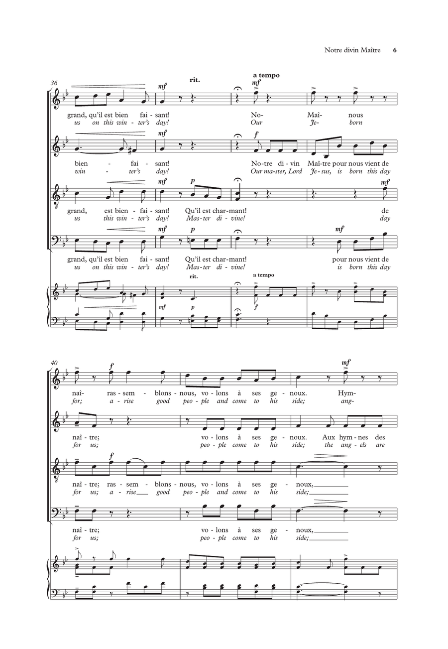 Notre divin Maître (Our master, Lord Jesus) 4-Part - Digital Sheet Music page 6