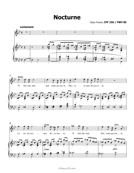 Nocturne, by César Franck, in g minor