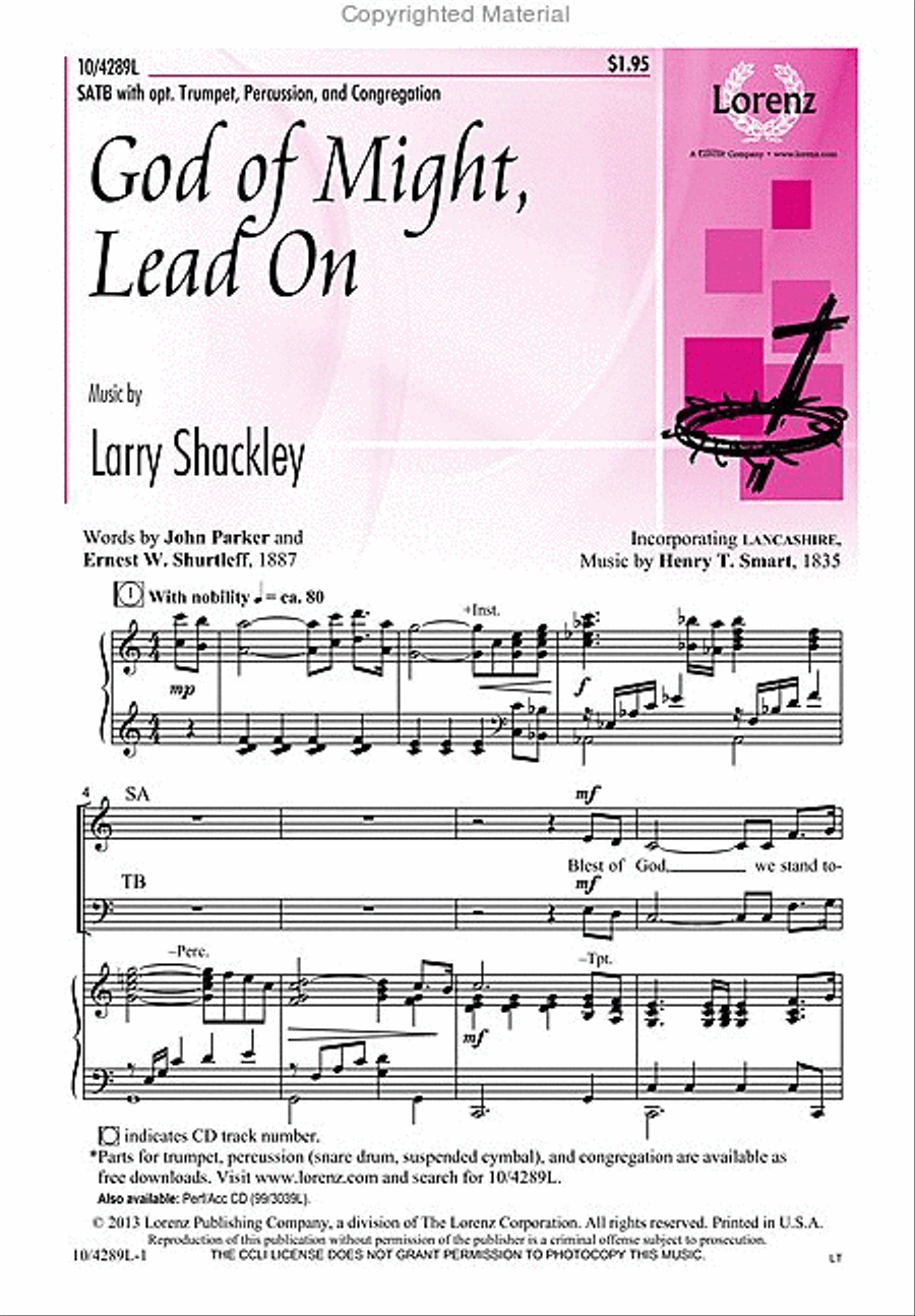 God of Might, Lead On God of Might, Lead On 4-Part scores gallery preview page 2