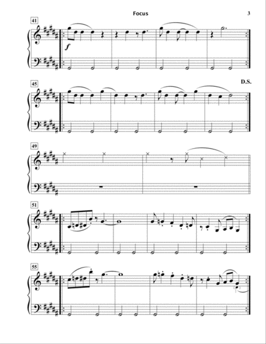 Focus Focus Easy Piano scores gallery preview page 3