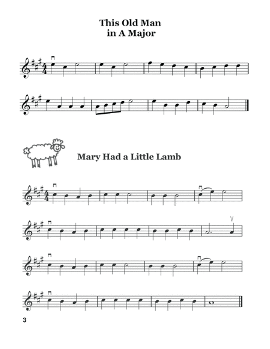 Easy Tunes for Beginning Violin Violin Solo scores gallery preview page 5