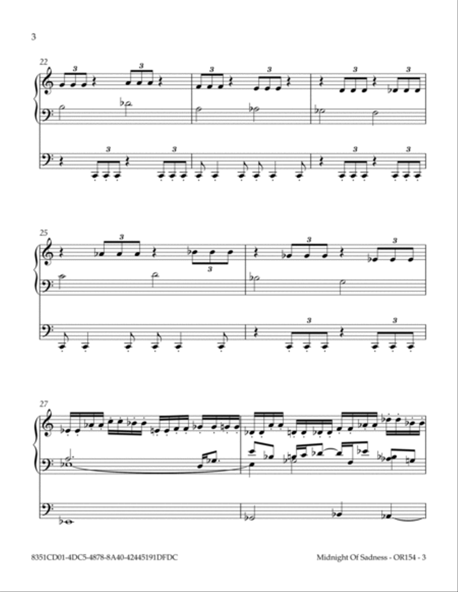 Midnight Of Sadness Organ Solo scores gallery preview page 4