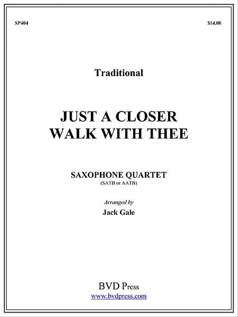 Just a Closer Walk Saxophone Quartet scores gallery preview page 1