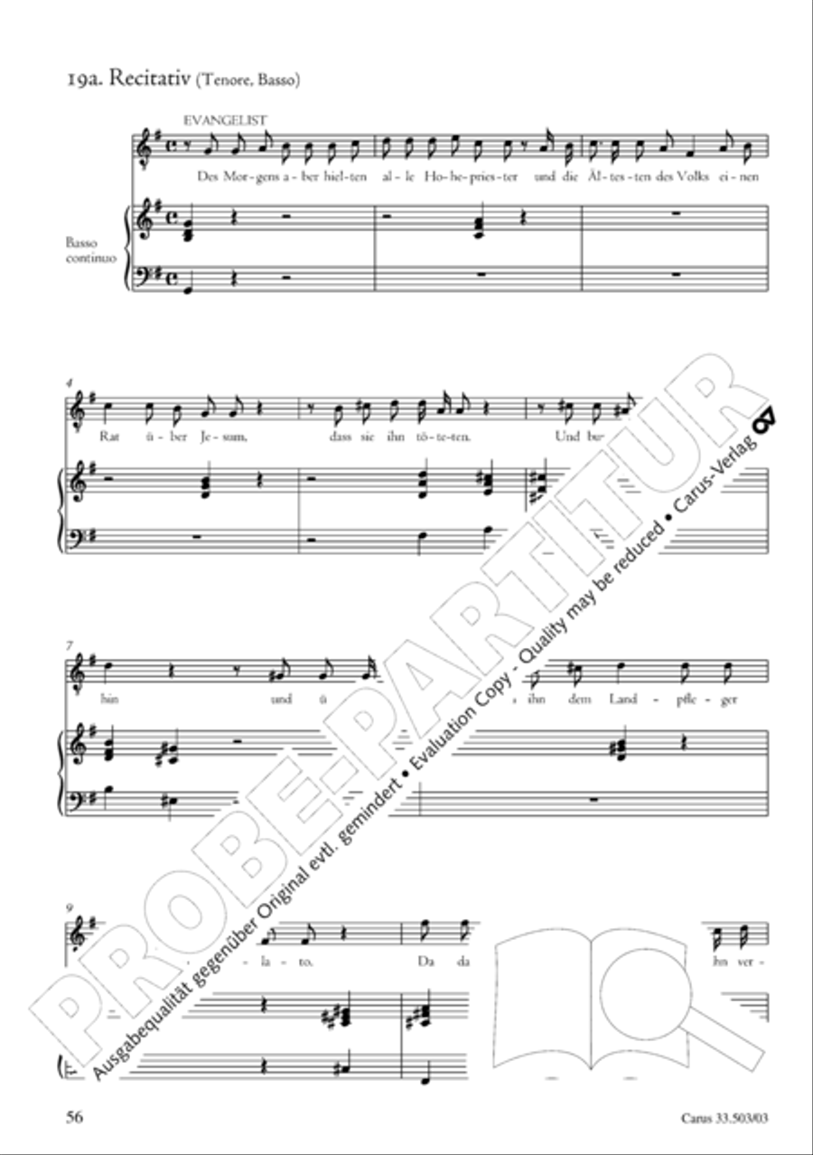 Passion according to St. Matthew (Passions-Musik nach dem Evangelisten Matthaus) SSATB scores gallery preview page 57