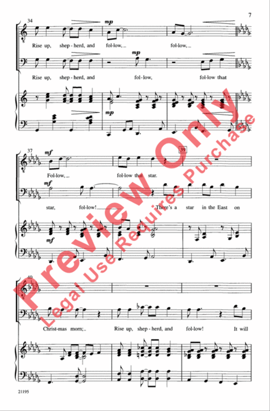 Rise Up, Shepherd, and Follow! Men's Choir scores gallery preview page 6