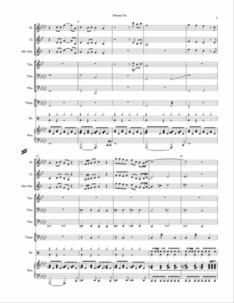 Dream On Dream On Large Ensemble scores gallery preview page 3