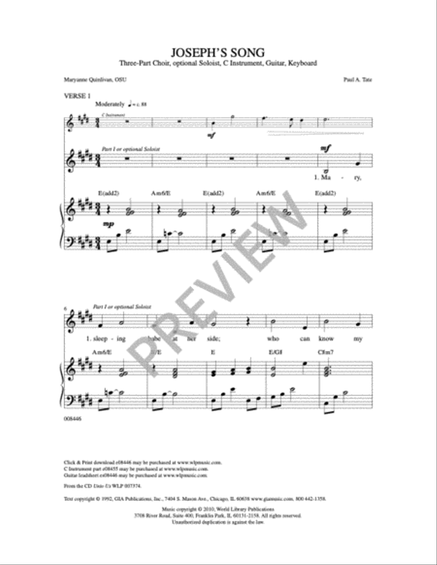 Joseph's Song 3-Part scores gallery preview page 9