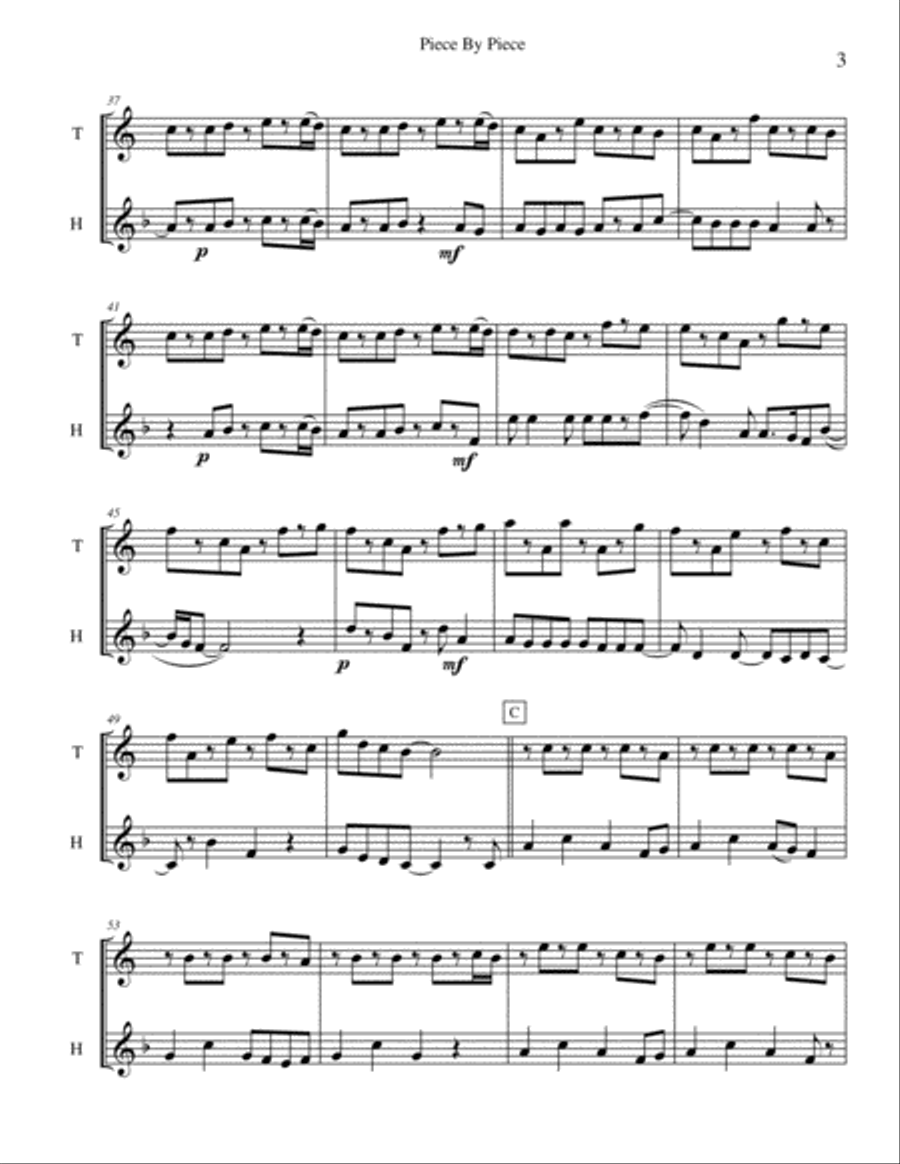Piece By Piece Brass Duet scores gallery preview page 3