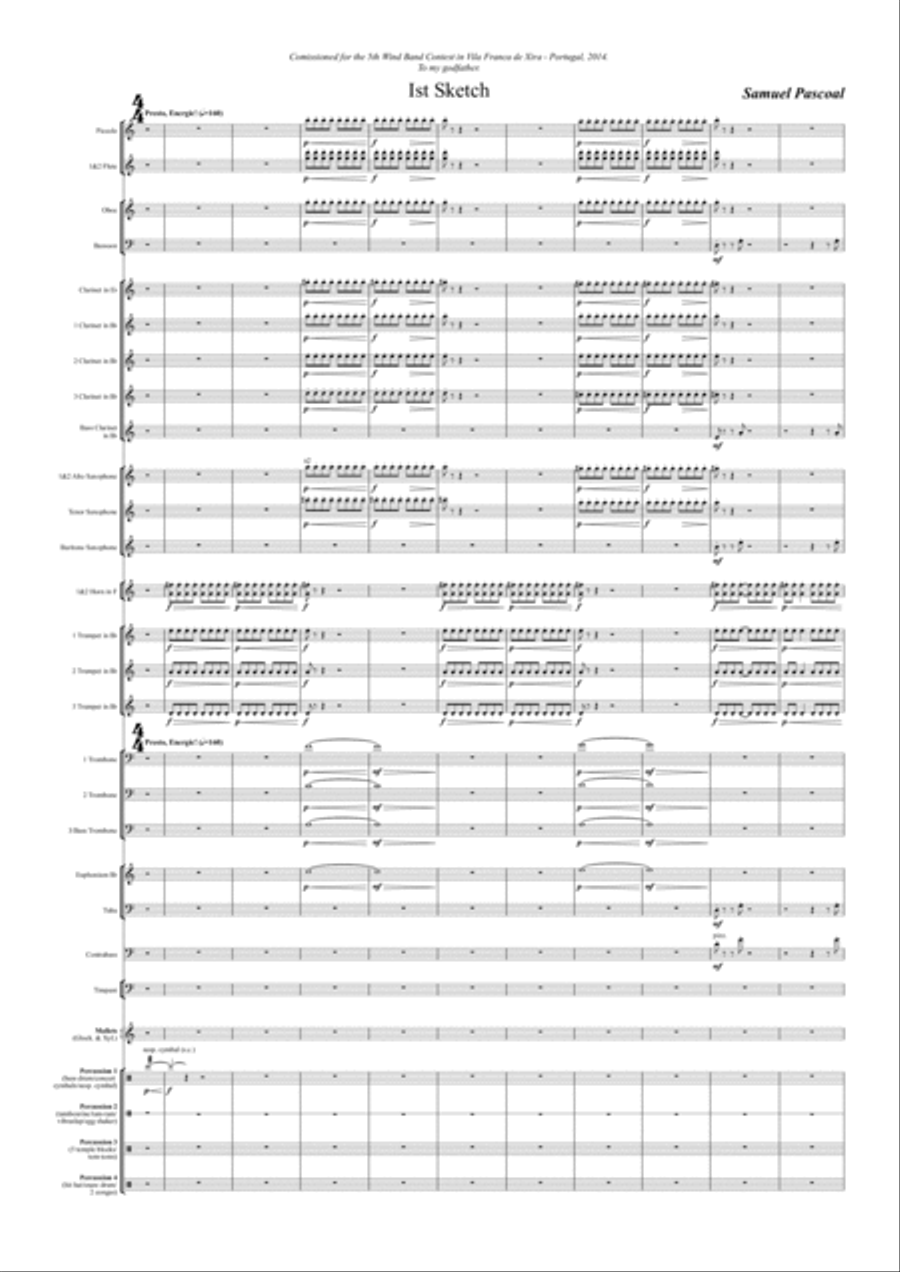 Two Sketches for Wind Band Concert Band scores gallery preview page 2