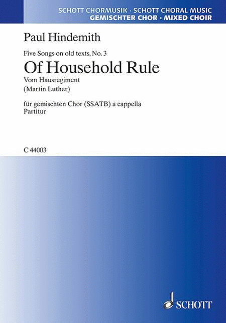 Hindemith Of Household Rule Choral