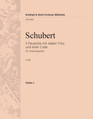 Book cover for 5 German Dances with 7 Trios and a Coda D 90