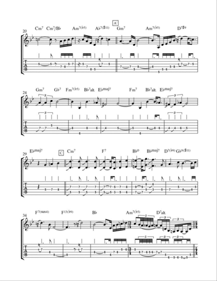 If I Should Lose You Electric Guitar scores gallery preview page 2