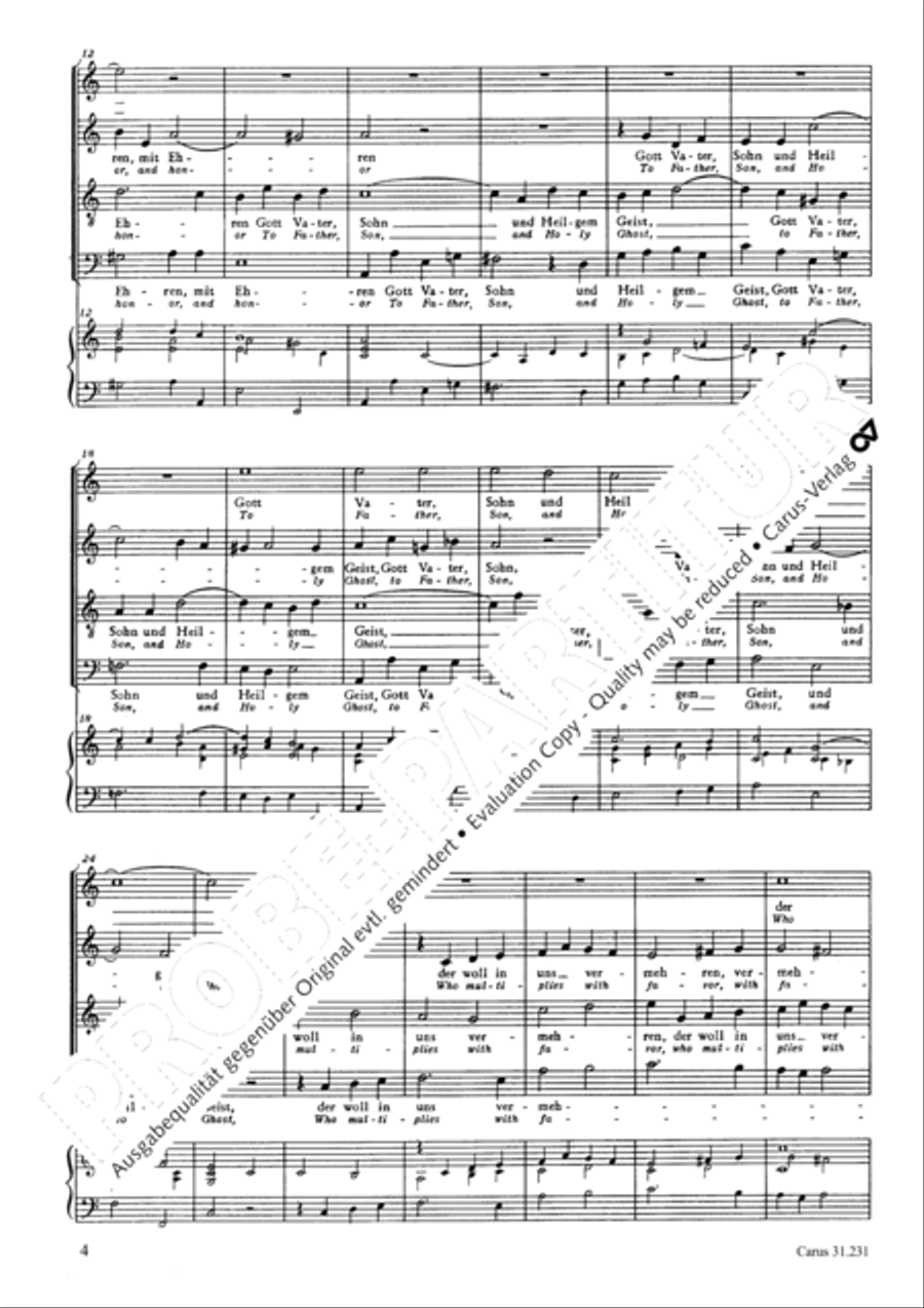Give glory, praise and honor 4-Part scores gallery preview page 5