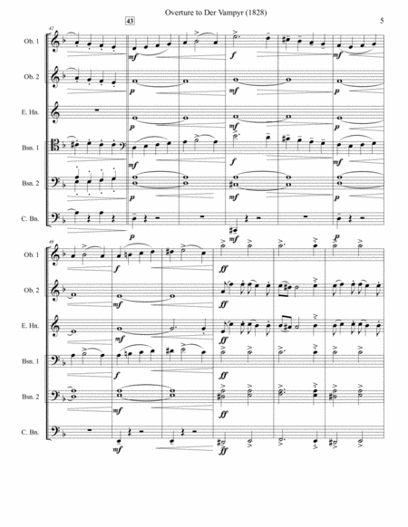 Overture to Der Vampyr (Double Reed Ensemble)