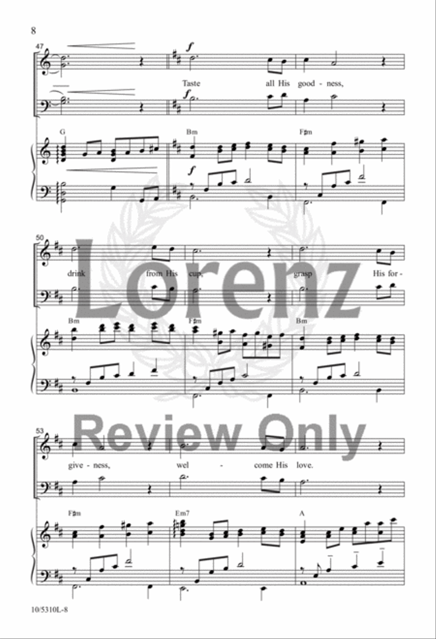 Taste His Goodness 4-Part scores gallery preview page 7