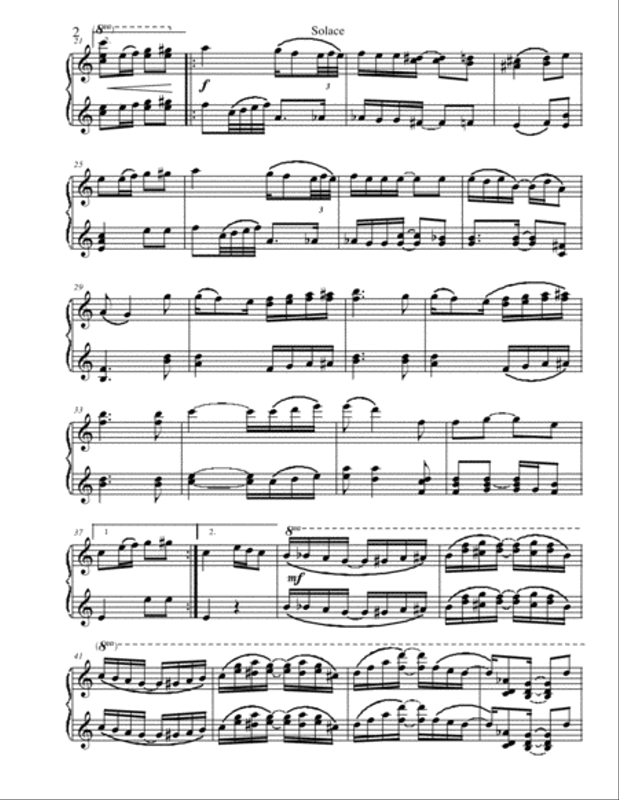 Joplin's Solace (A Mexican Serenade) Piano Duet (1 Piano 4 Hands) 1 Piano, 4-Hands scores gallery preview page 2