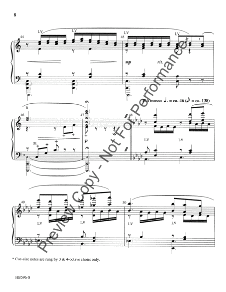 Flower Duet (Dome epais le jasmin (from Lakme) Handbell Choir scores gallery preview page 9