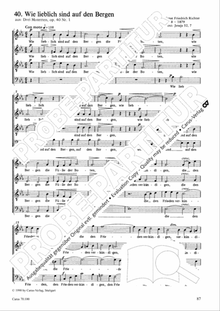 Geistliches Chorbuch der Romantik Choir scores gallery preview page 88