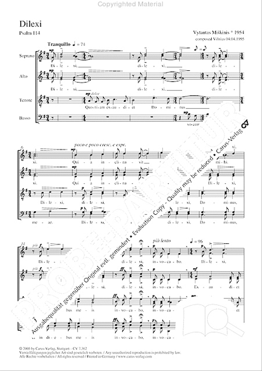 Dilexi 4-Part scores gallery preview page 3