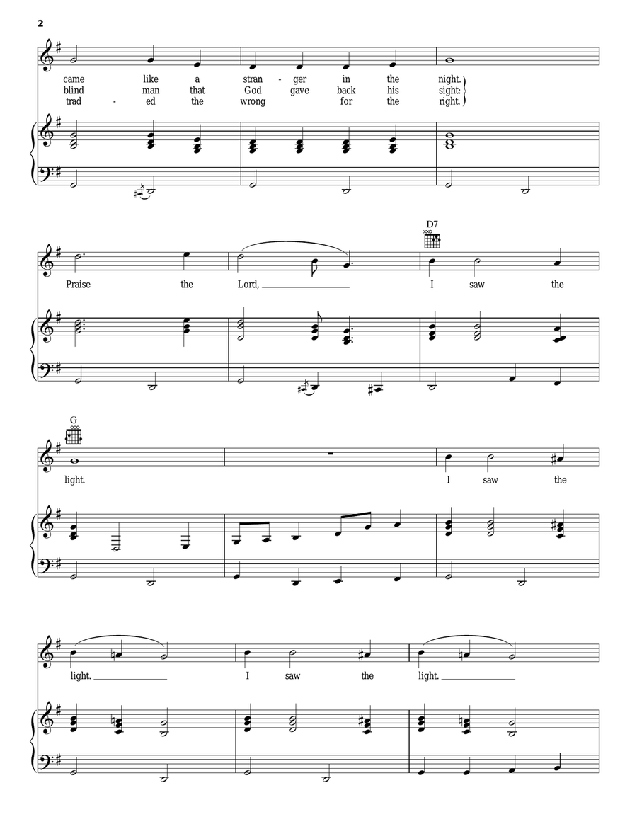 I Saw The Light I Saw The Light Guitar scores gallery preview page 2