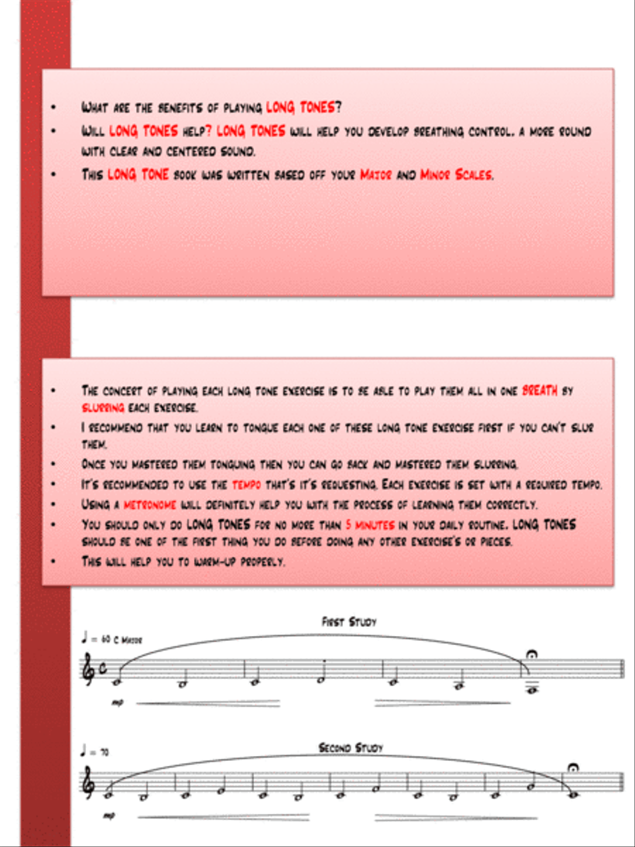 Long Tone Studies for Trumpets Trumpet Solo scores gallery preview page 2