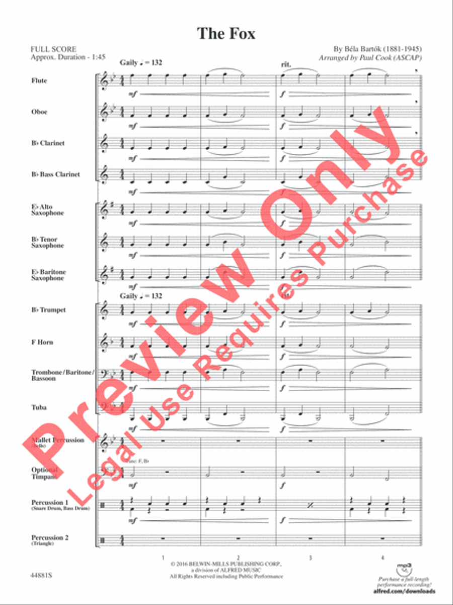 The Fox The Fox Concert Band scores gallery preview page 3