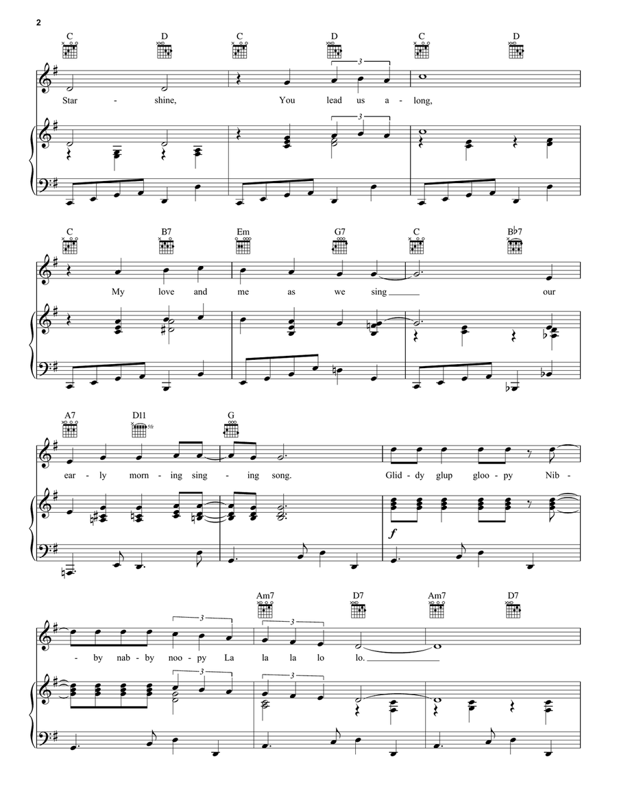 Good Morning Starshine Piano, Vocal, Guitar scores gallery preview page 2