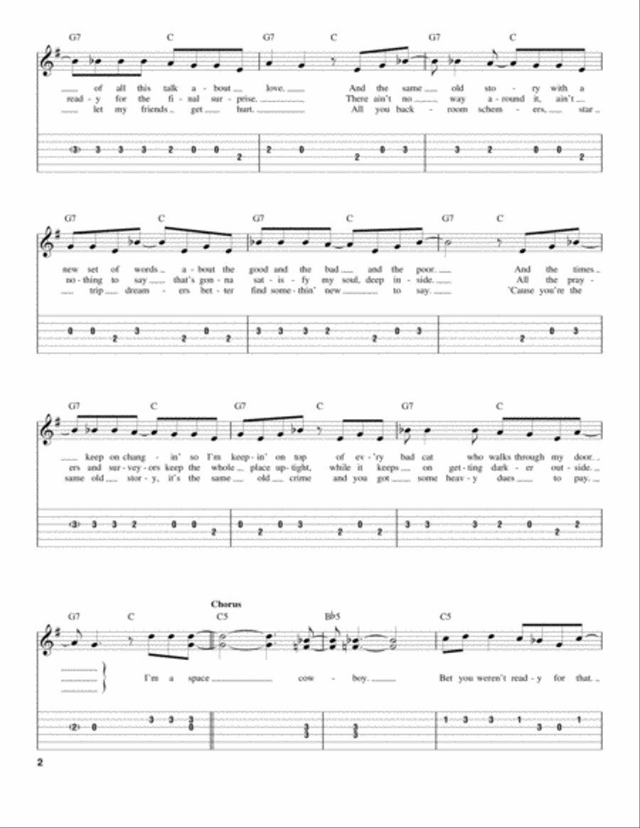 Space Cowboy Acoustic Guitar scores gallery preview page 2