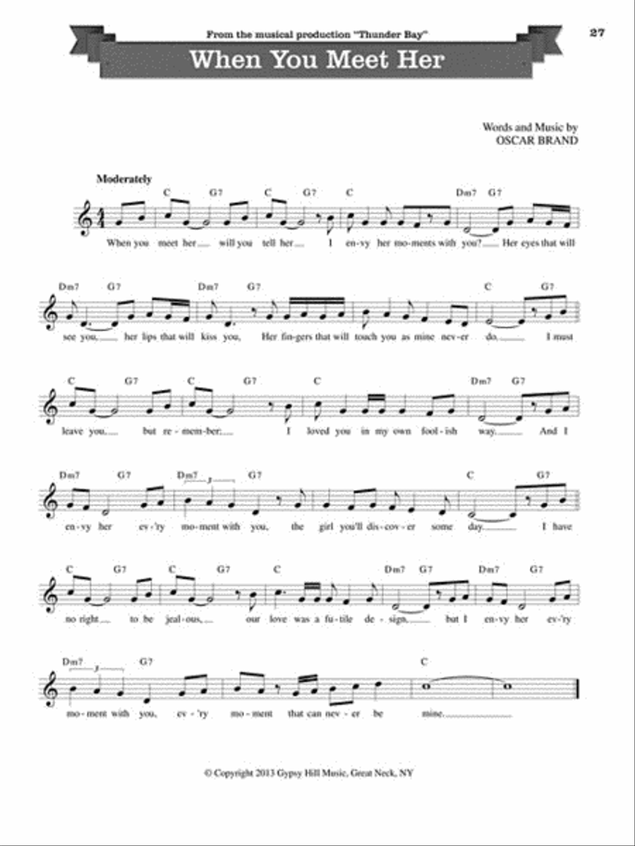 Something to Sing About According to Oscar Brand Piano, Vocal scores gallery preview page 5