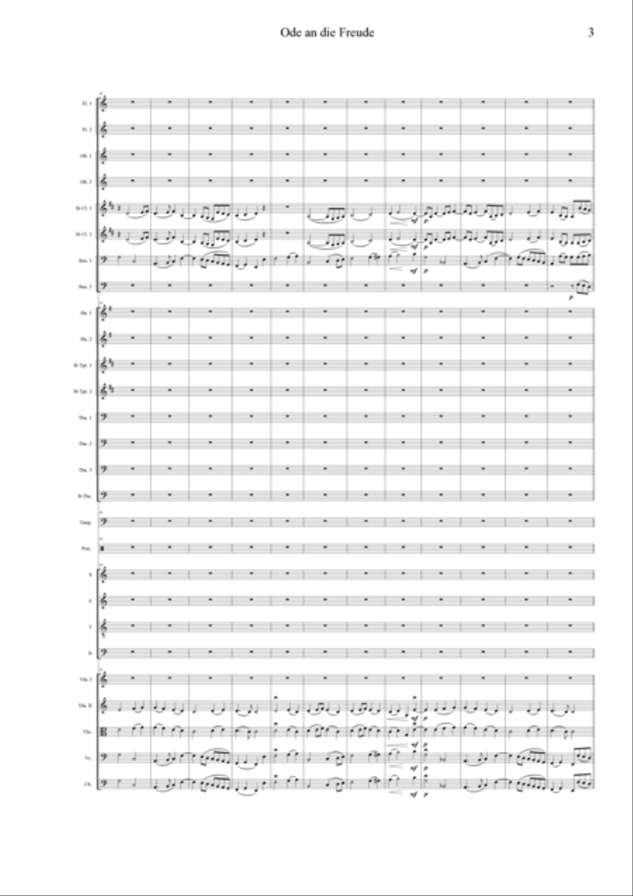Ode an die Freude Full Orchestra scores gallery preview page 3