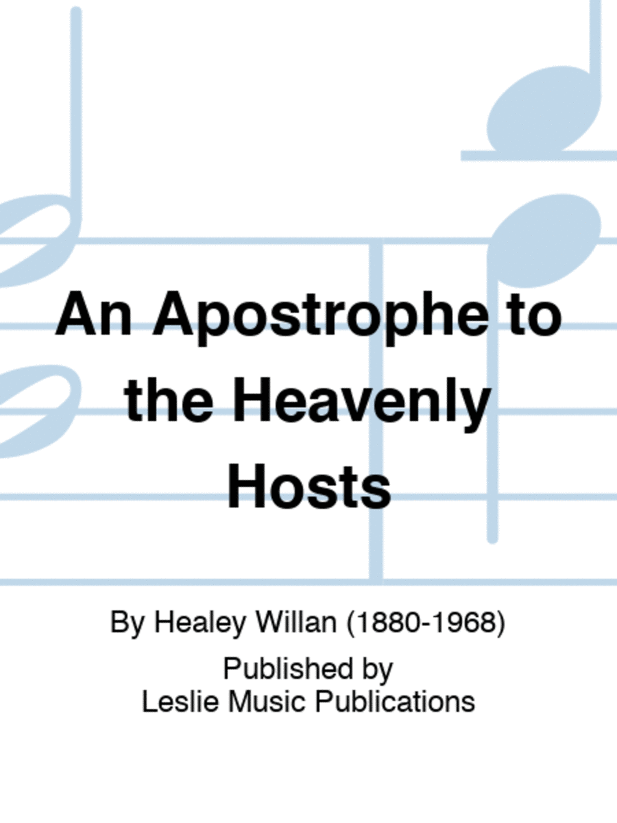 An Apostrophe to the Heavenly Hosts School and Community scores gallery preview page 1
