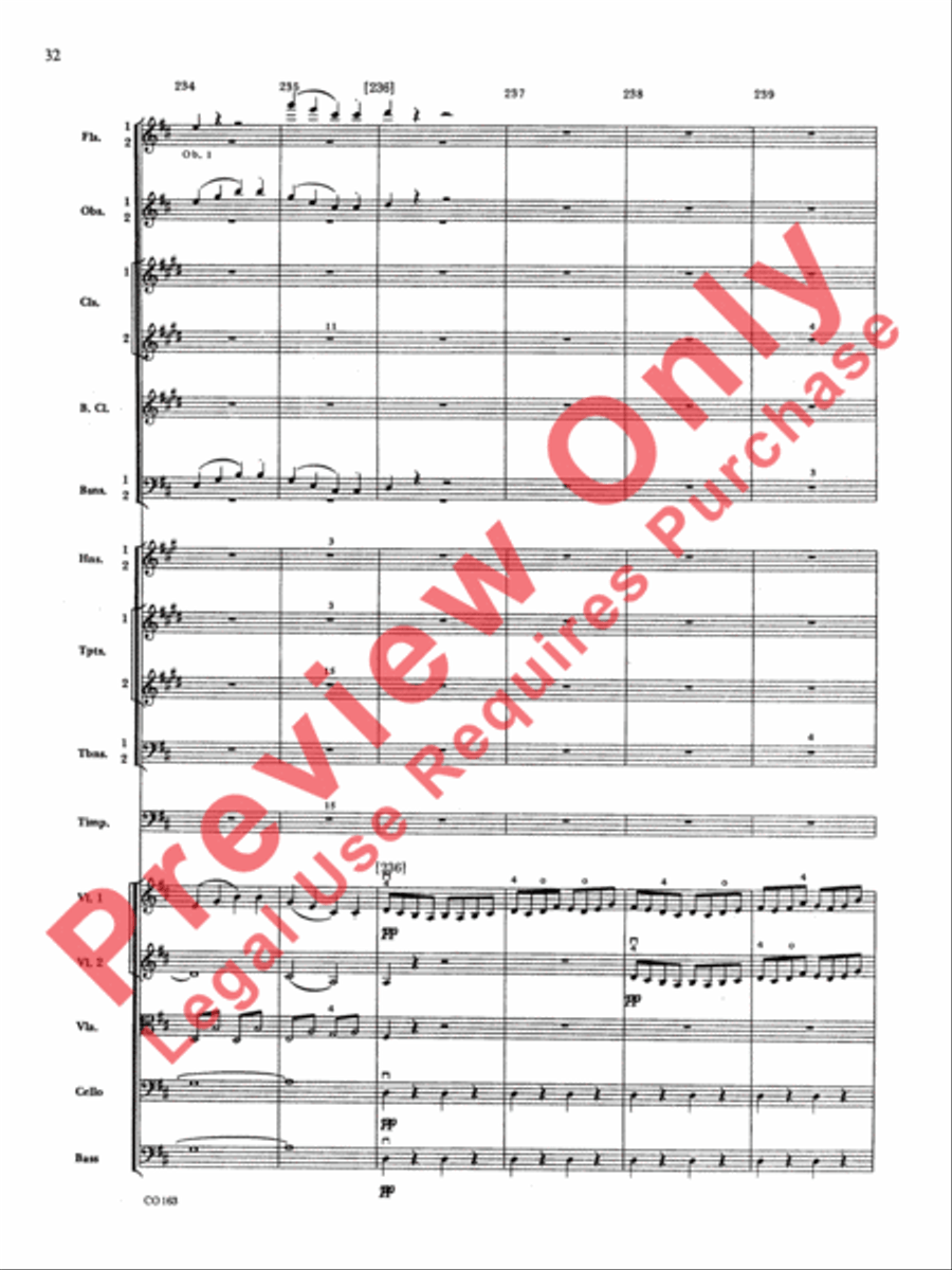 The Marriage of Figaro -- Overture Full Orchestra scores gallery preview page 35